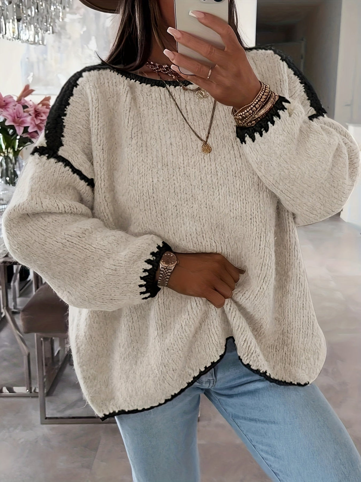 Chunky Boat Neck Jumper