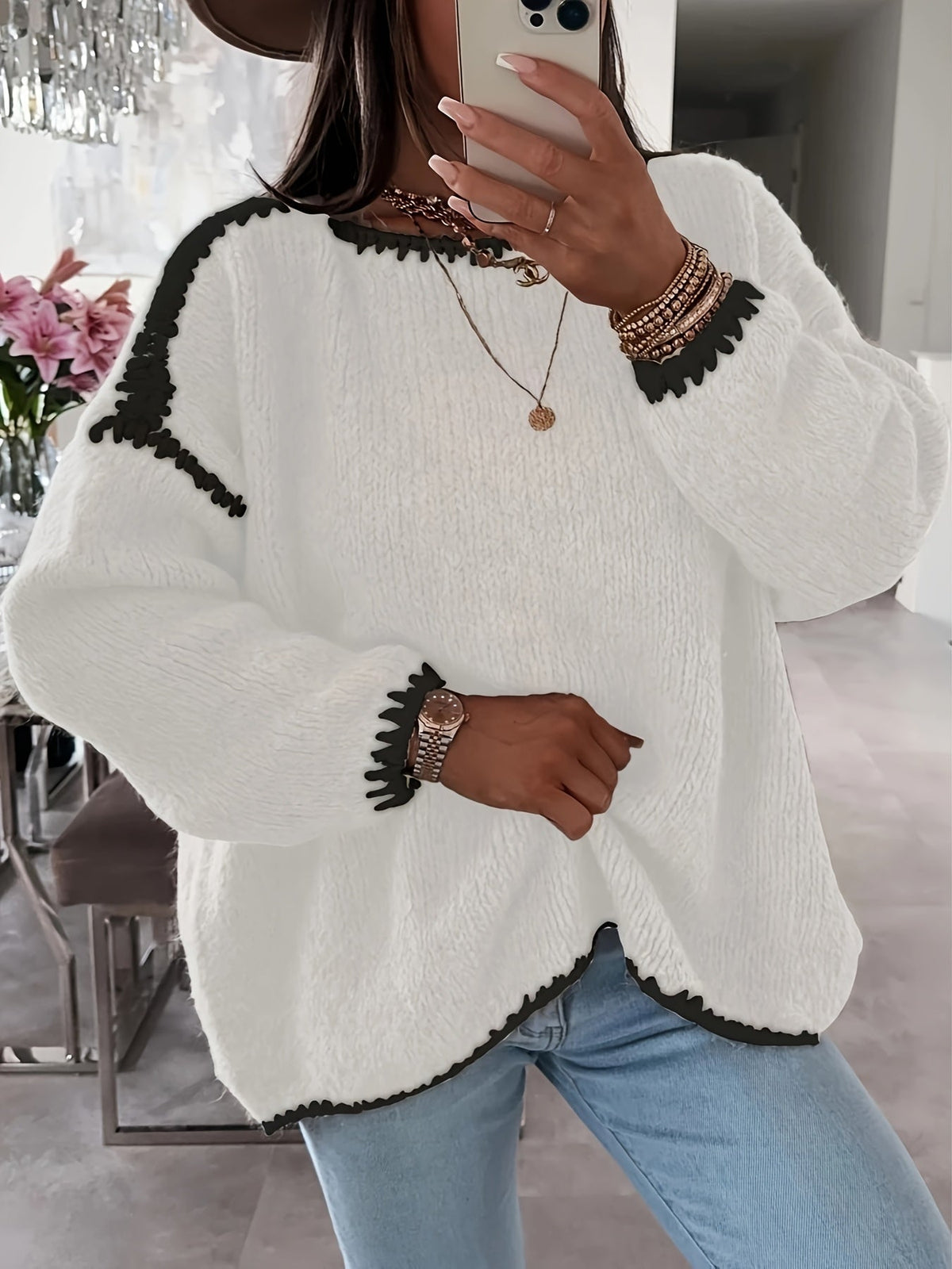 Chunky Boat Neck Jumper