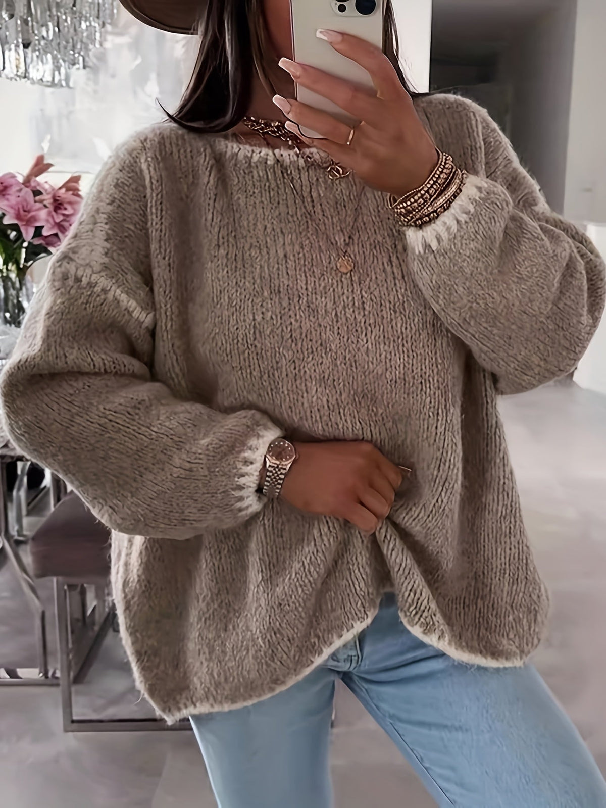 Chunky Boat Neck Jumper