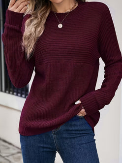 Mixed Rib Side Slit Jumper