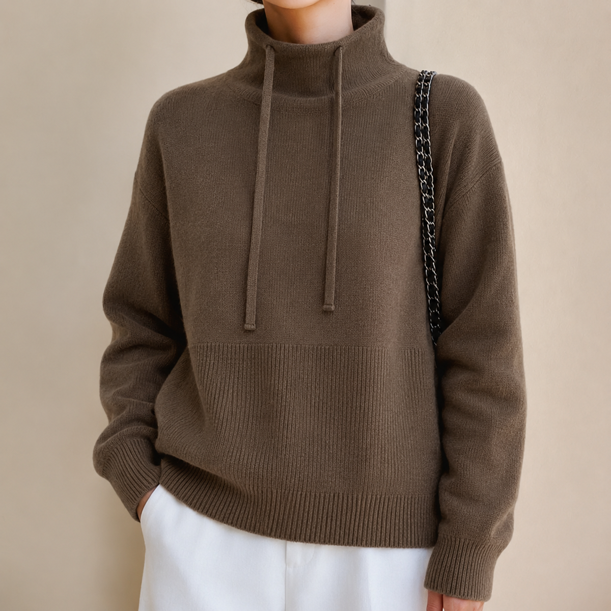 Chunky Knit Hoodie Jumper