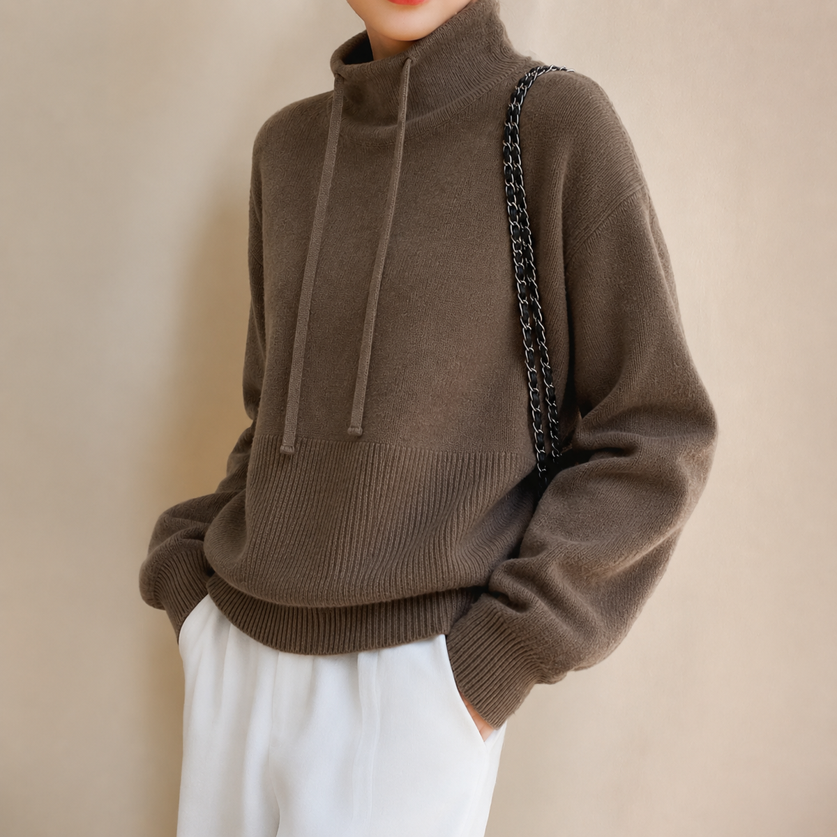 Chunky Knit Hoodie Jumper