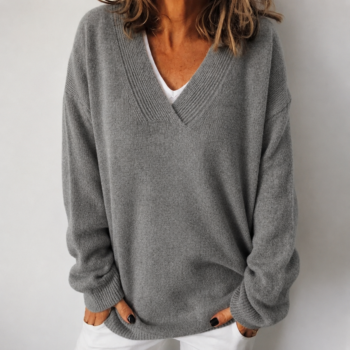 Relaxed Deep V Jumper