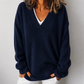 Relaxed Deep V Jumper