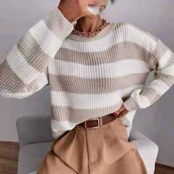 Two-Tone Stripe Jumper