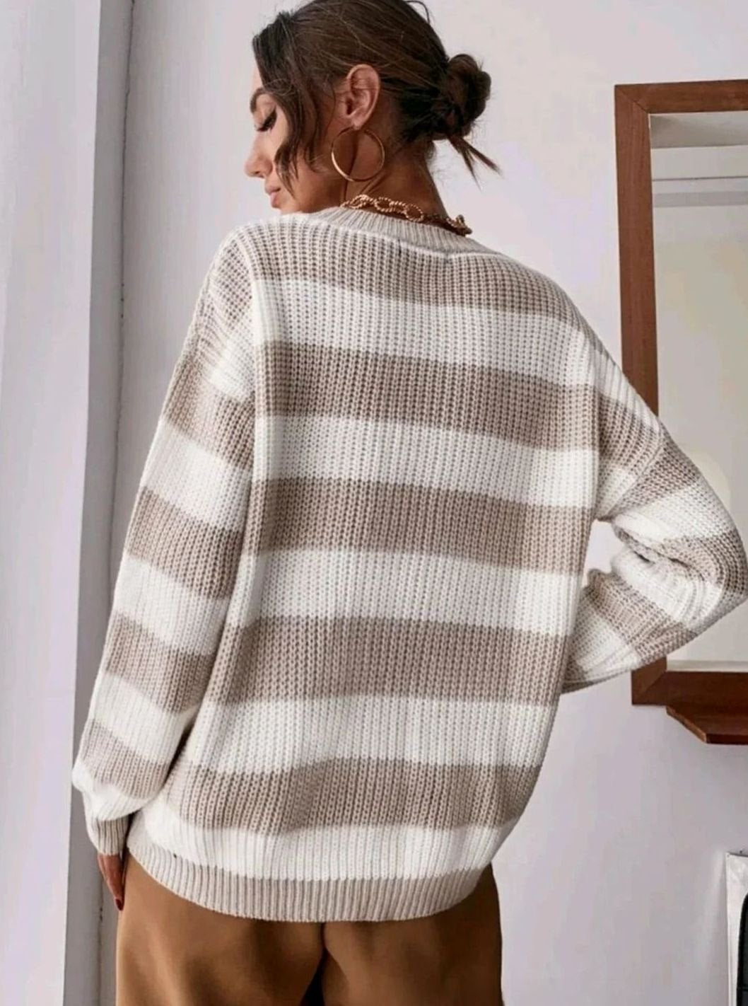 Two-Tone Stripe Jumper