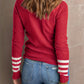 Striped Cuff Crewneck Jumper