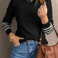 Striped Cuff Crewneck Jumper