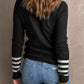 Striped Cuff Crewneck Jumper