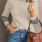 Striped Cuff Crewneck Jumper