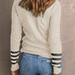 Striped Cuff Crewneck Jumper