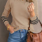 Striped Cuff Crewneck Jumper