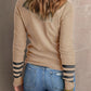 Striped Cuff Crewneck Jumper