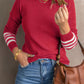 Striped Cuff Crewneck Jumper
