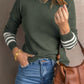 Striped Cuff Crewneck Jumper