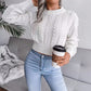 Cropped Cable Puff Sleeve Jumper