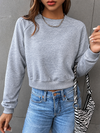 Cropped Raglan Sweatshirt