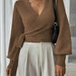 Cropped Wrap Tie Jumper