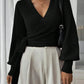 Cropped Wrap Tie Jumper