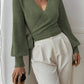 Cropped Wrap Tie Jumper