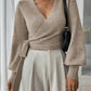 Cropped Wrap Tie Jumper