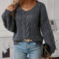 Chunky Cable Puff Sleeve Jumper