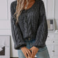 Chunky Cable Puff Sleeve Jumper