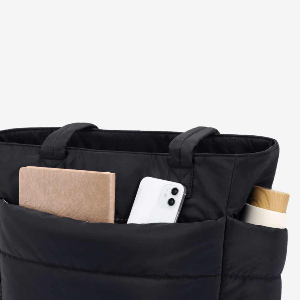 Tote Bag Nylon Ultra Lightweight with Zip and Interior Pockets
