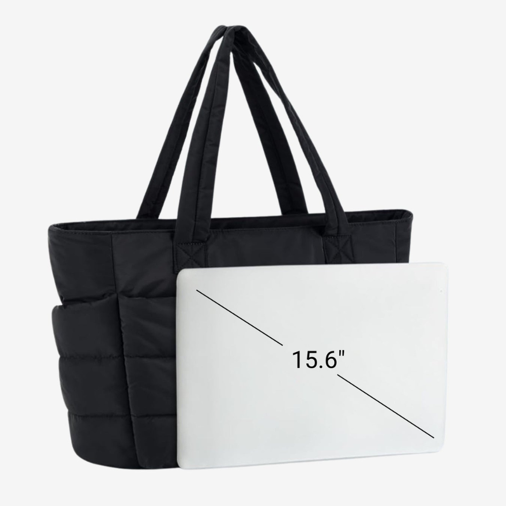 Tote Bag Nylon Ultra Lightweight with Zip and Interior Pockets