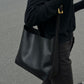 Shoulder Bag Faux Leather with Built-In Pouch and Magnetic Closure