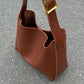 Shoulder Bag Faux Leather with Built-In Pouch and Magnetic Closure