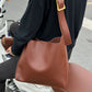 Shoulder Bag Faux Leather with Built-In Pouch and Magnetic Closure