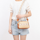 Crossbody Bag Straw Faux Leather with Adjustable Strap