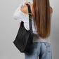 Shoulder Bag Faux Leather with Built-In Pouch and Magnetic Closure