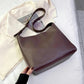 Shoulder Bag Faux Leather with Built-In Pouch and Magnetic Closure