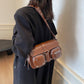 Crossbody Bag Faux Leather with Magnetic Flap and Zip Pockets
