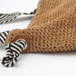 Straw Bag with Faux Leather Finishes and Braided Rope Strap