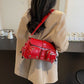 Crossbody Bag Faux Leather with Magnetic Flap and Zip Pockets