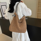 Straw Bag with Faux Leather Finishes and Braided Rope Strap