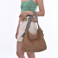 Straw Bag with Faux Leather Finishes and Braided Rope Strap
