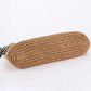 Straw Bag with Faux Leather Finishes and Braided Rope Strap