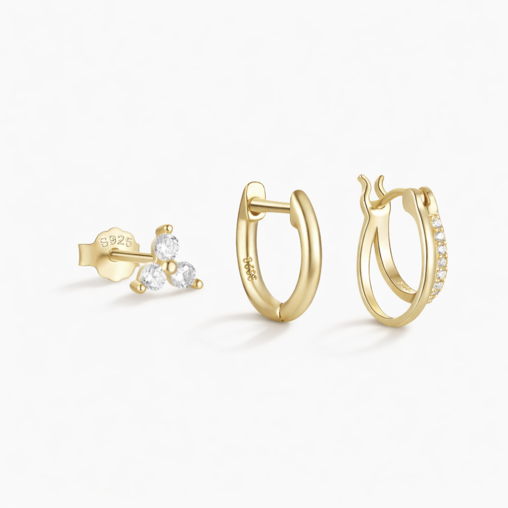 Evara Hoops Earrings Set
