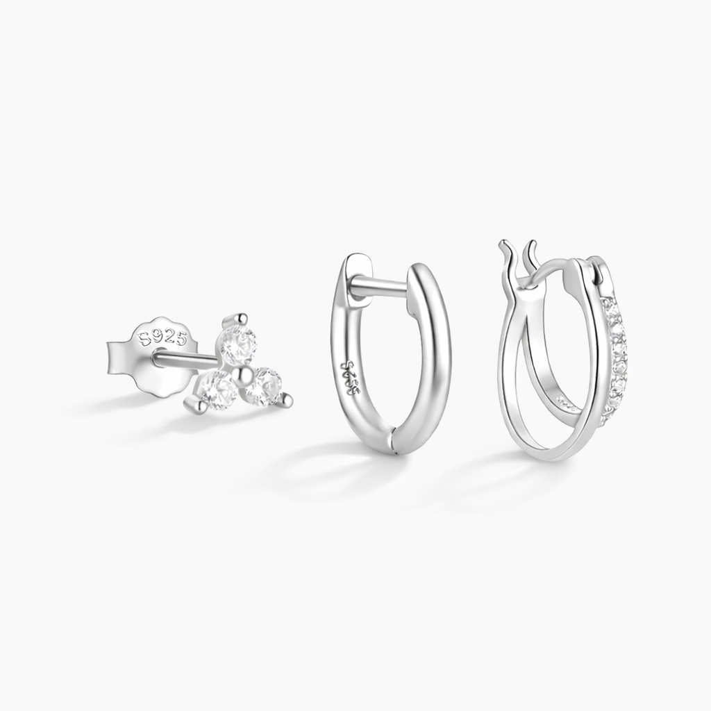 Evara Hoops Earrings Set