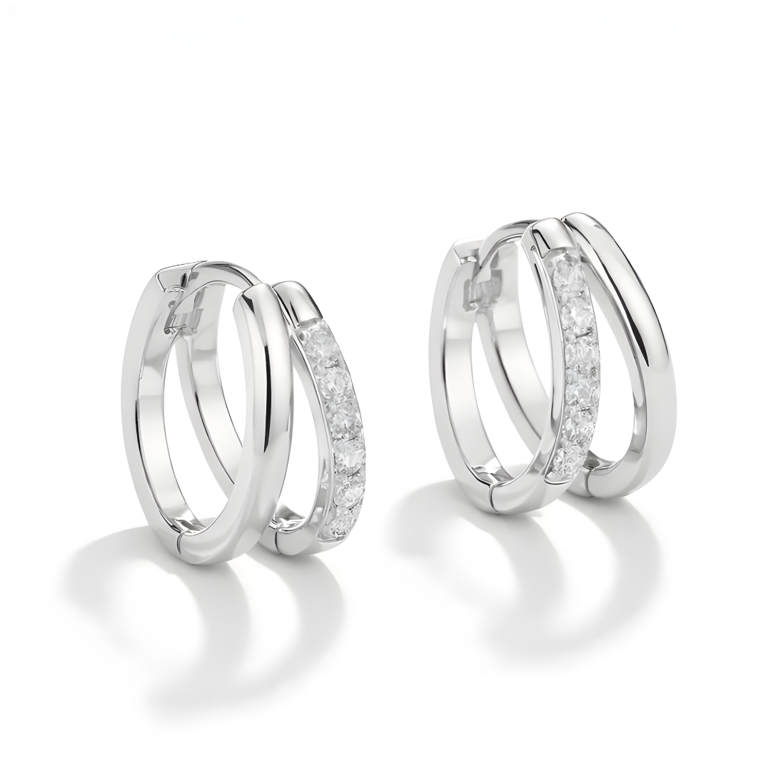 Andrea Double Hoops Earring Set