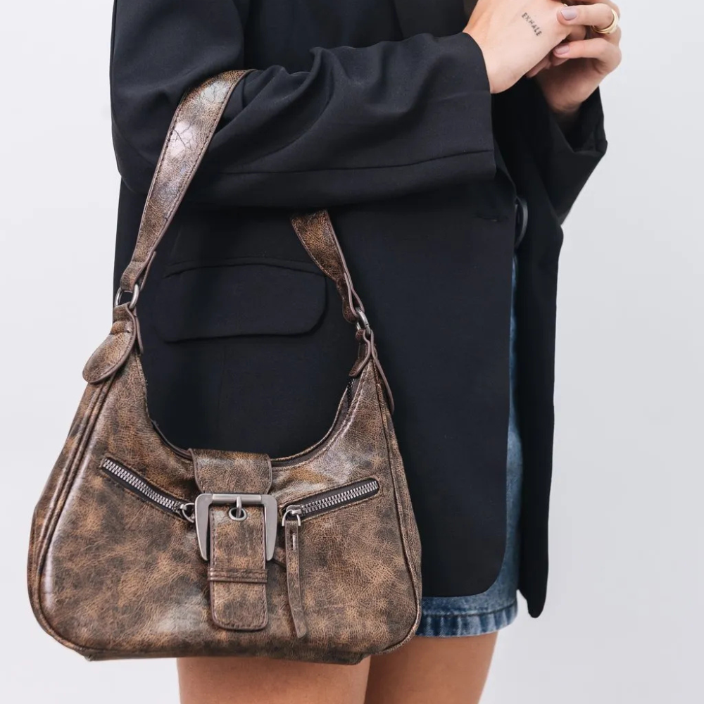 Crossbody Bag Faux Leather with Removable Strap and Handle