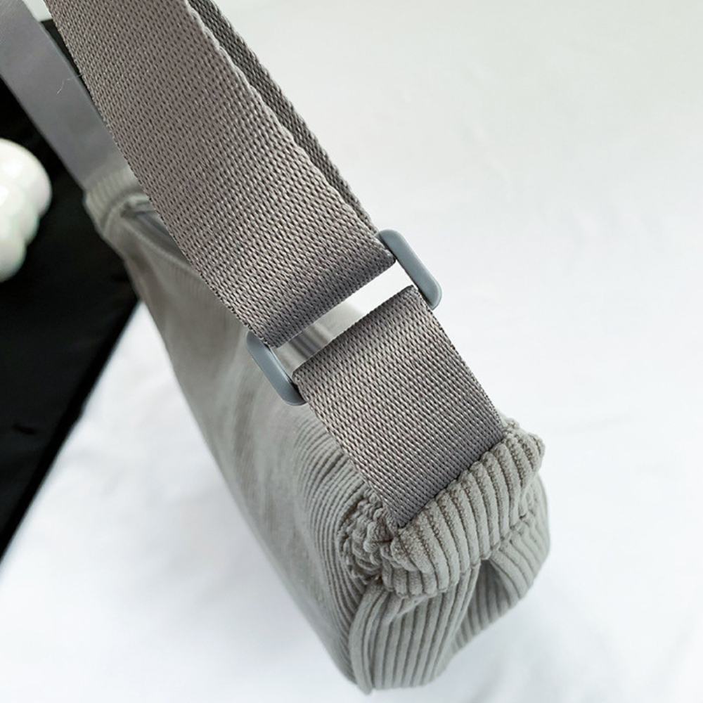 Belt Bag Corduroy with Adjustable Strap and Interior Pockets
