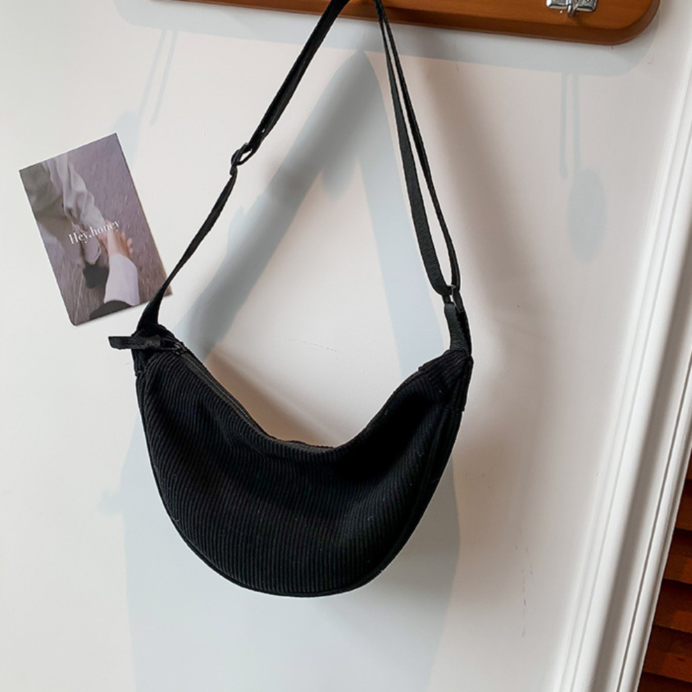 Belt Bag Corduroy with Adjustable Strap and Interior Pockets