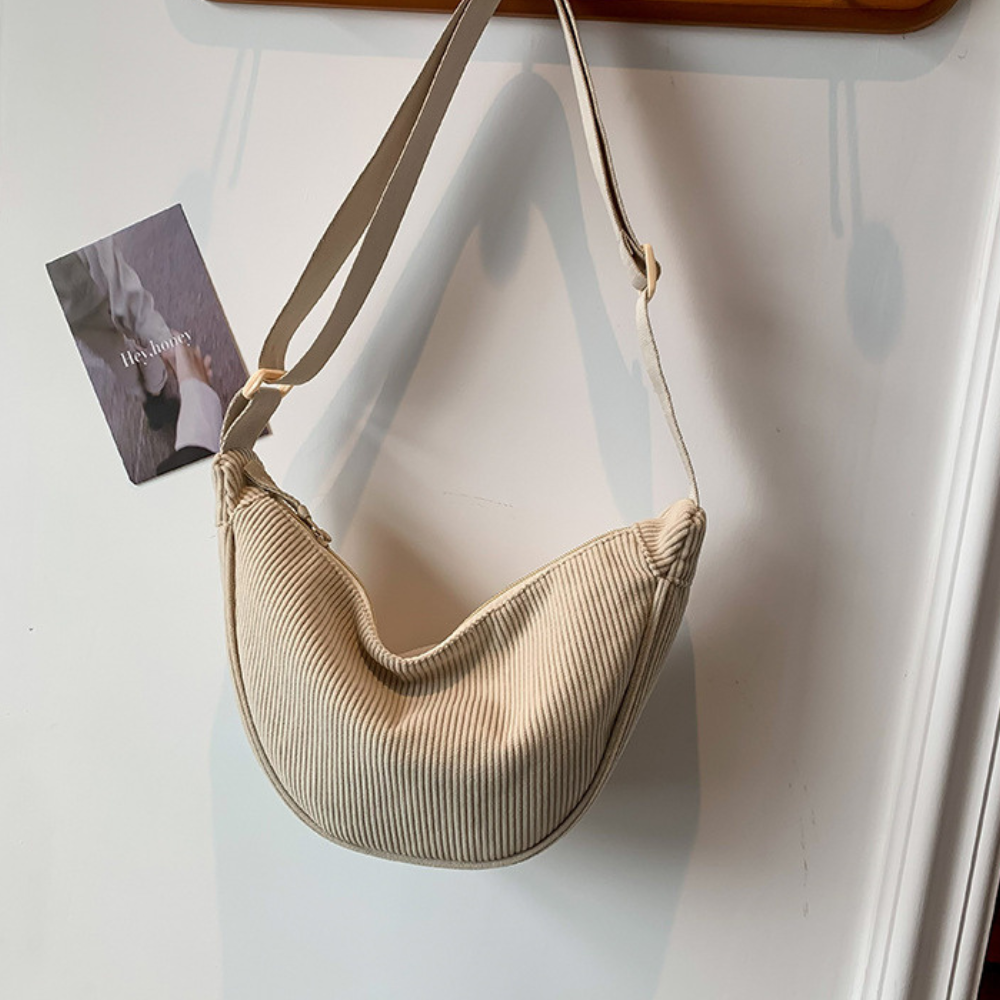 Belt Bag Corduroy with Adjustable Strap and Interior Pockets