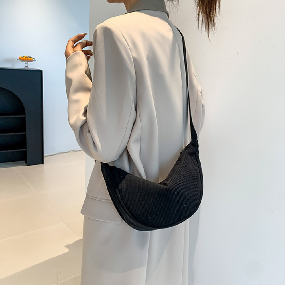 Belt Bag Corduroy with Adjustable Strap and Interior Pockets