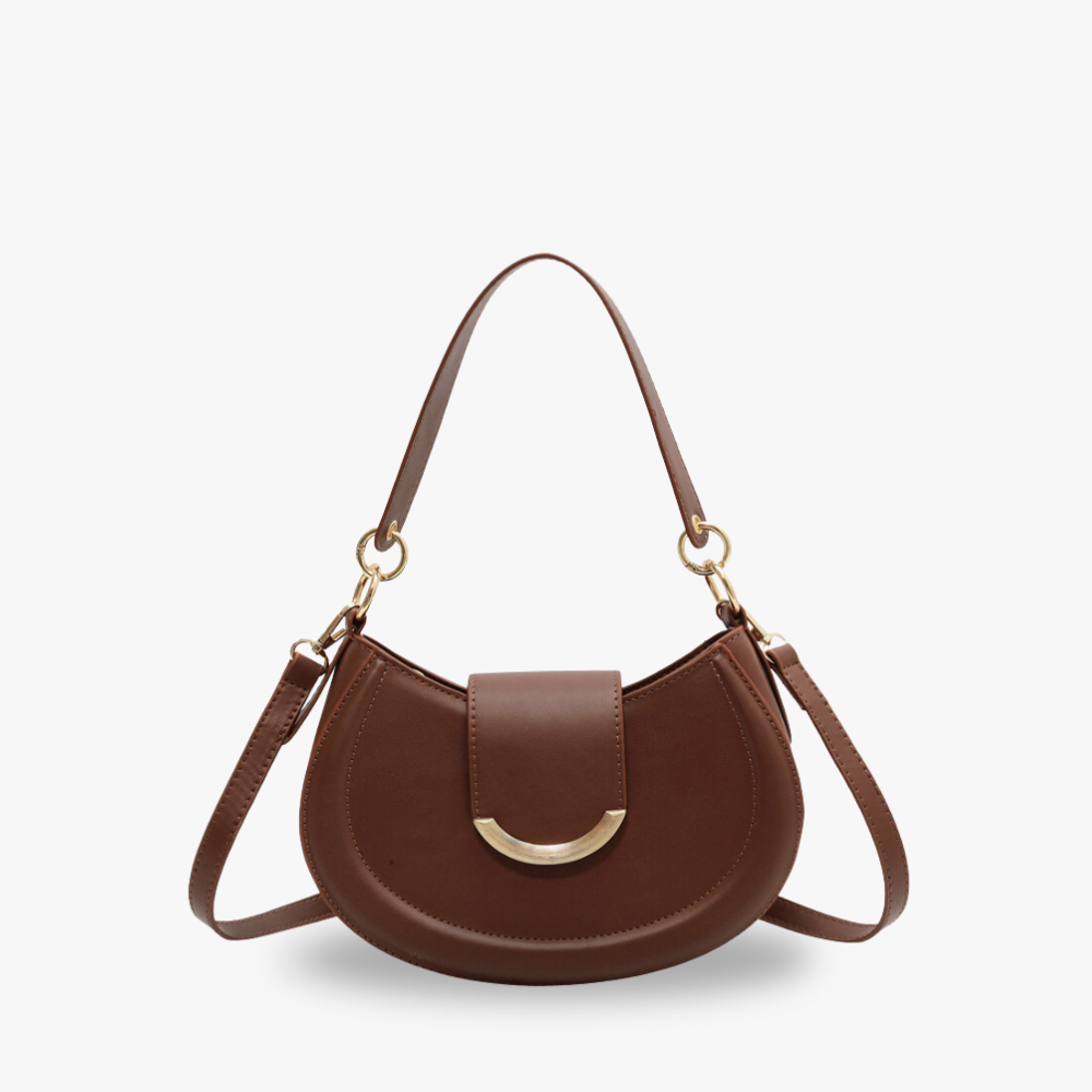Crossbody Bag Faux Leather with Top Handle and Removable Strap